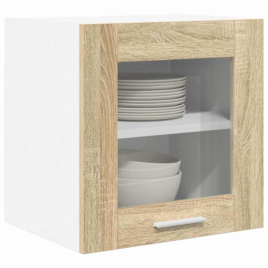 vidaXL Hanging Cabinet 2 pcs Sonoma Oak Engineered Wood 3