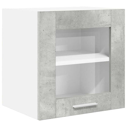 vidaXL Hanging Cabinet 2 pcs Concrete Grey Engineered Wood 5