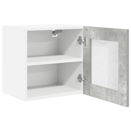 vidaXL Hanging Cabinet 2 pcs Concrete Grey Engineered Wood 6