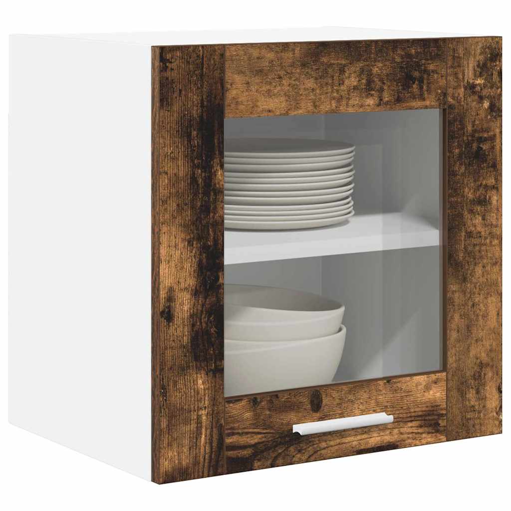 vidaXL Hanging Cabinet 2 pcs Smoked Oak Engineered Wood 3