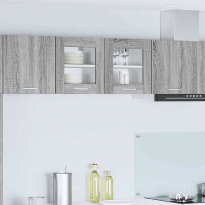 vidaXL Hanging Cabinet 2 pcs Grey Sonoma Engineered Wood 1