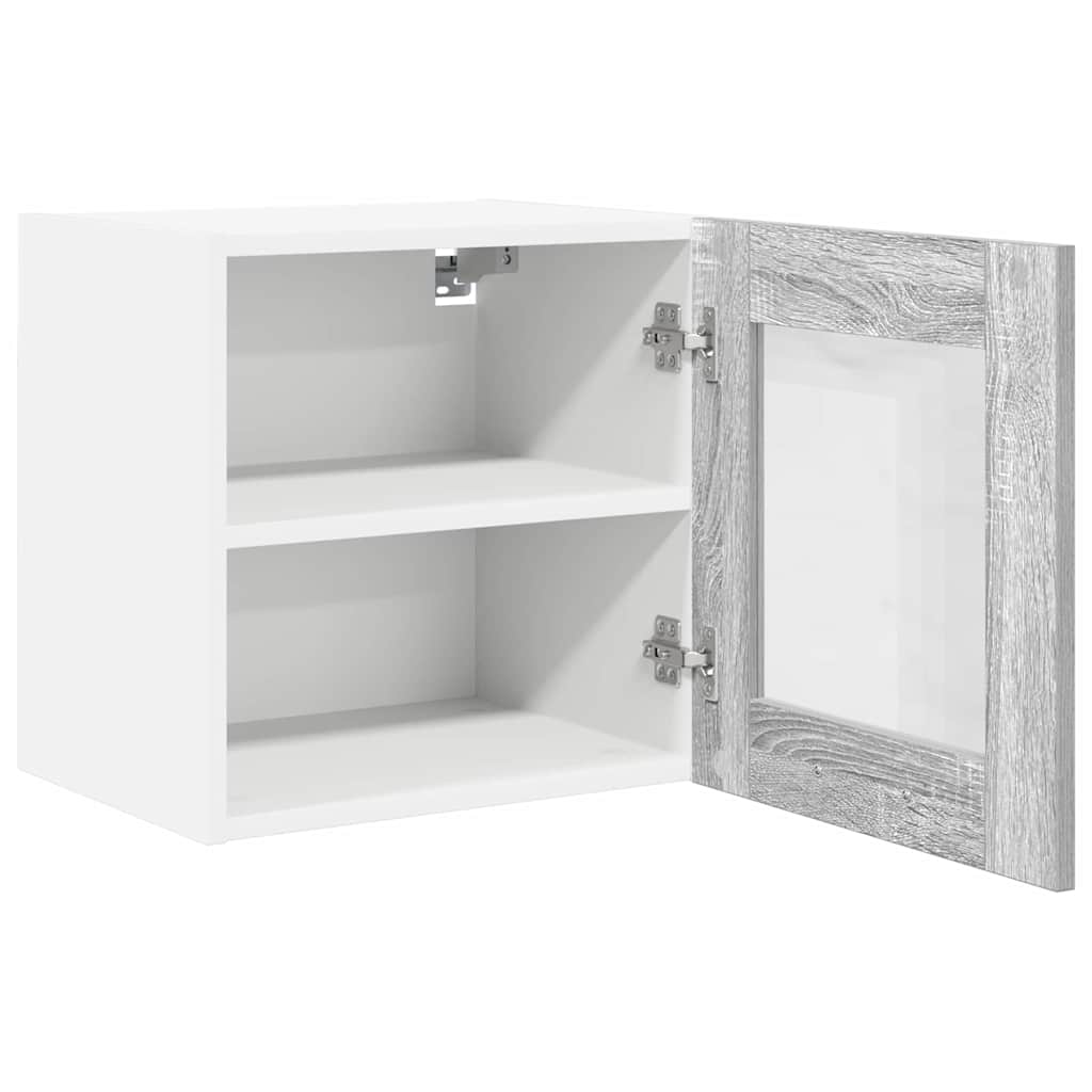 vidaXL Hanging Cabinet 2 pcs Grey Sonoma Engineered Wood 6