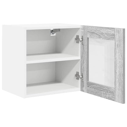 vidaXL Hanging Cabinet 2 pcs Grey Sonoma Engineered Wood 6