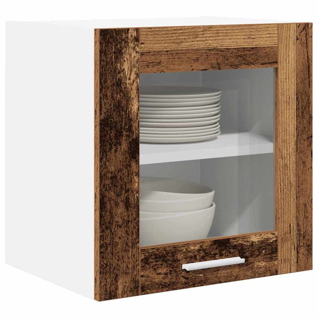 vidaXL Hanging Cabinet 2 pcs Old Wood Engineered Wood 3