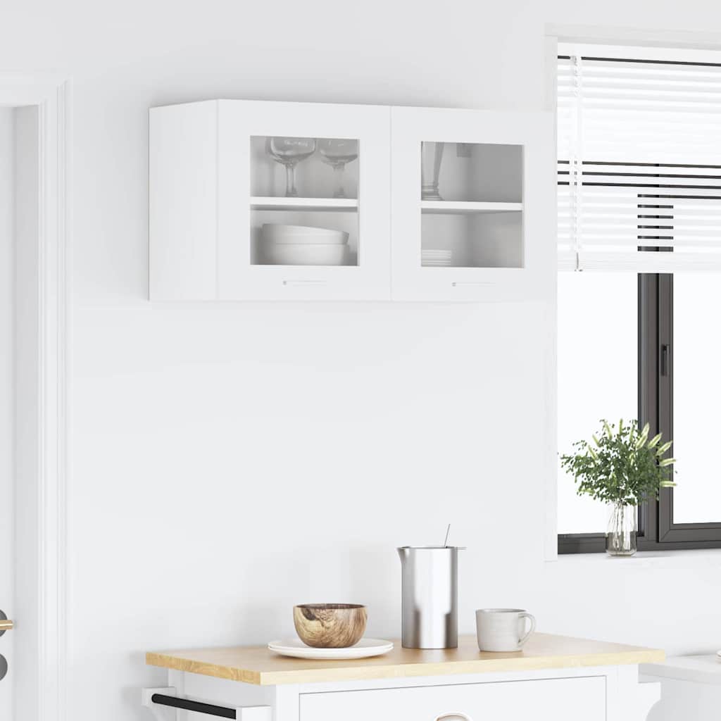 vidaXL Hanging Cabinet White 80 x 31 x 40 cm Engineered Wood 4