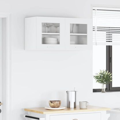 vidaXL Hanging Cabinet White 80 x 31 x 40 cm Engineered Wood 4