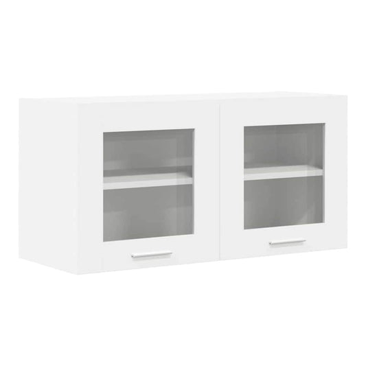 Hanging Cabinet with Door 2 pcs 40 x 31 x 40 cm White 1x hanging glass cabinet (2 doors) 60 cm wide 100 cm high–2x hanging glass cabinet (2 doors) 60 cm wide 40 cm high 1x hanging glass cabinet (2 doors) 80 cm wide 40 cm high