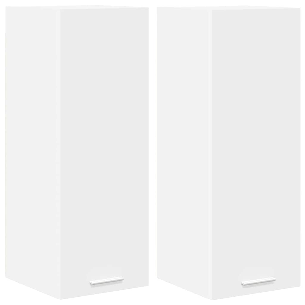 vidaXL Hanging Cabinet 2 pcs White Engineered Wood 2