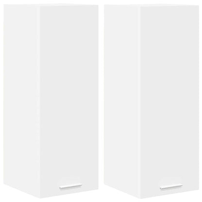 vidaXL Hanging Cabinet 2 pcs White Engineered Wood 2