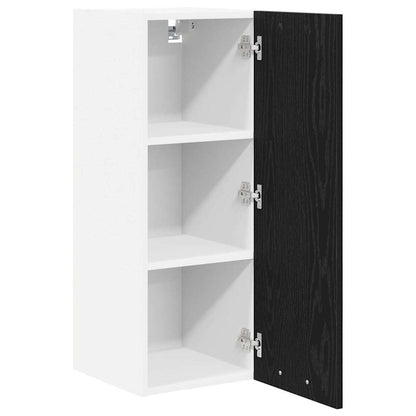 vidaXL Hanging Cabinet 2 pcs Black Oak and White Engineered Wood 5