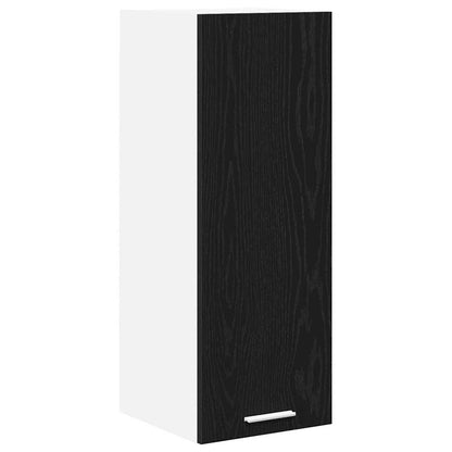 vidaXL Hanging Cabinet 2 pcs Black Oak and White Engineered Wood 6