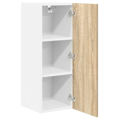 vidaXL Hanging Cabinet 2 pcs Sonoma Oak and White Engineered Wood 5