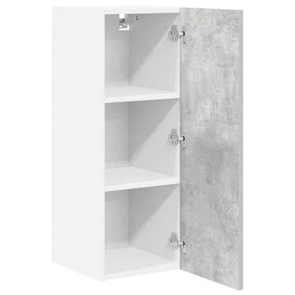 vidaXL Hanging Cabinet 2 pcs Concrete Grey and White Engineered Wood 5