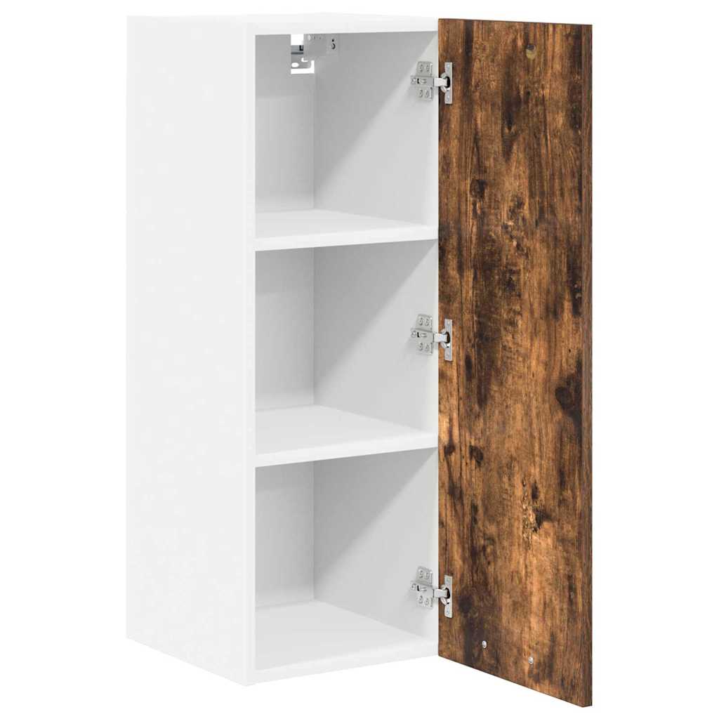 vidaXL Hanging Cabinet 2 pcs Smoked Oak and White Engineered Wood 5