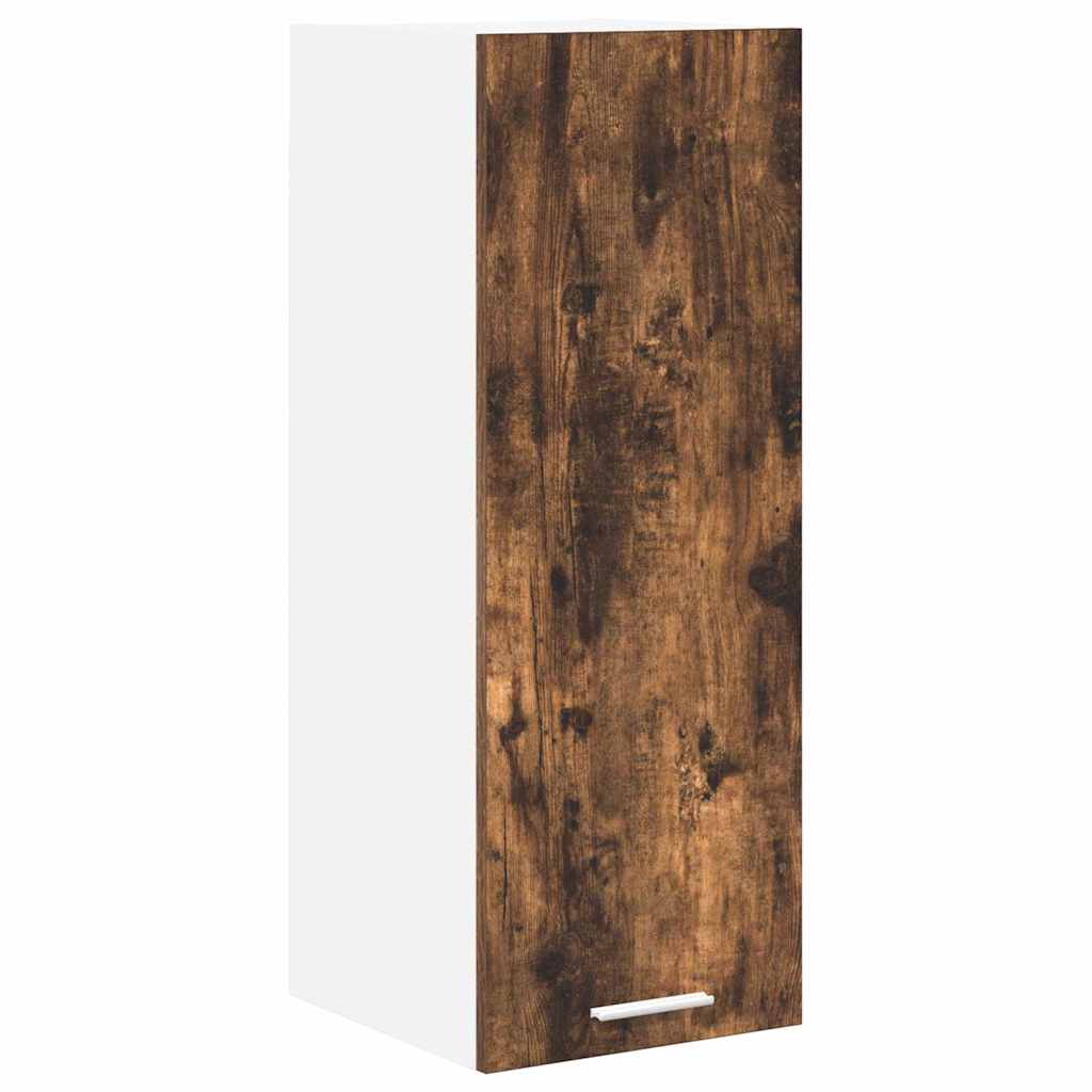 vidaXL Hanging Cabinet 2 pcs Smoked Oak and White Engineered Wood 6