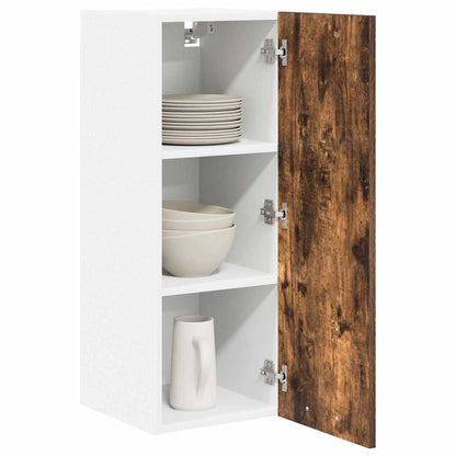 vidaXL Hanging Cabinet 2 pcs Smoked Oak and White Engineered Wood 3