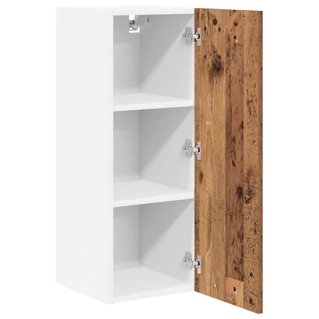 vidaXL Hanging Cabinet 2 pcs Old Wood and White Engineered Wood 5
