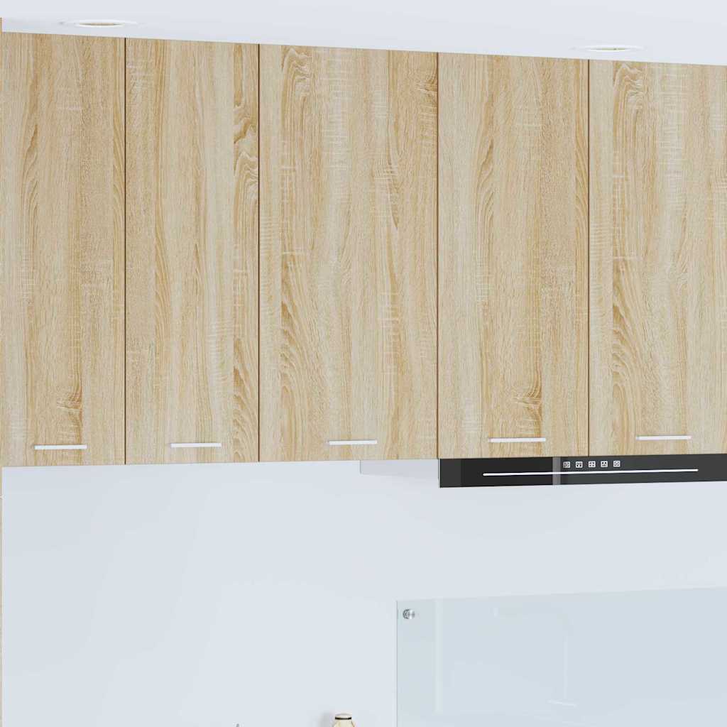 vidaXL Hanging Cabinet Sonoma Oak and White 40 x 31 x 80 cm 1
