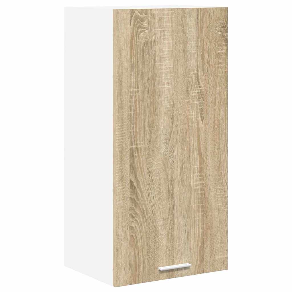 vidaXL Hanging Cabinet Sonoma Oak and White 40 x 31 x 80 cm 2