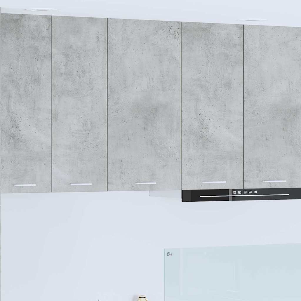 vidaXL Hanging Cabinet Concrete Grey and White 40 x 31 x 80 cm 1