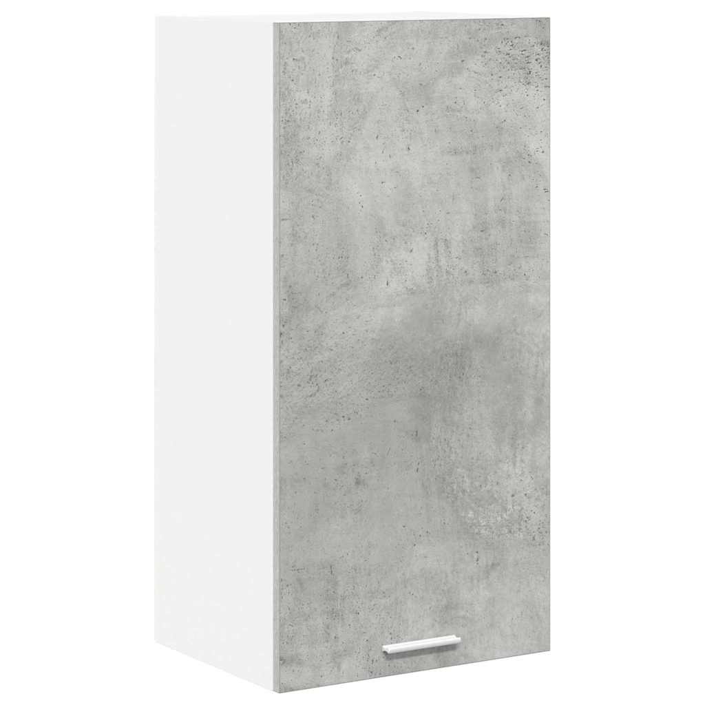vidaXL Hanging Cabinet Concrete Grey and White 40 x 31 x 80 cm 2