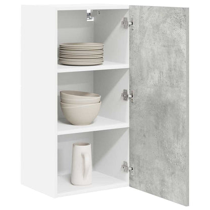 vidaXL Hanging Cabinet Concrete Grey and White 40 x 31 x 80 cm 3