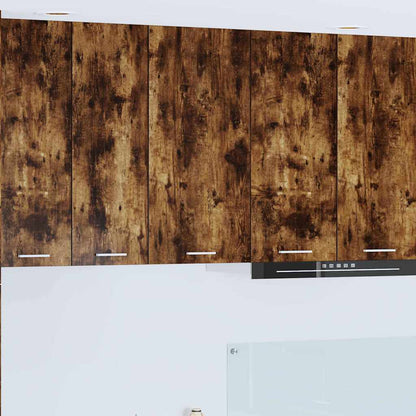 vidaXL Hanging Cabinet and White 40 x 31 x 80 cm Smoked Oak