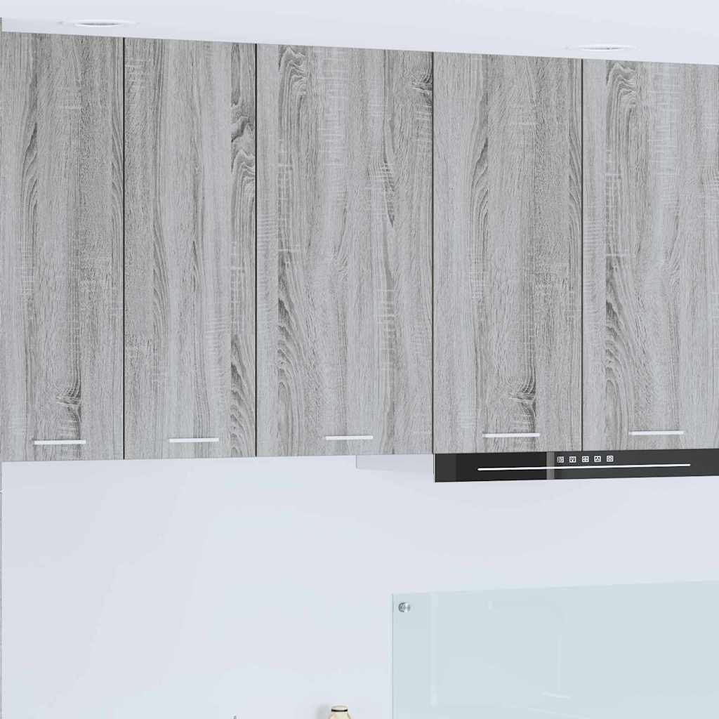 vidaXL Hanging Cabinet Grey Sonoma and White 40 x 31 x 80 cm 1