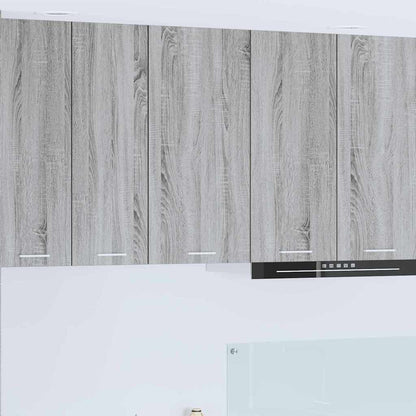 vidaXL Hanging Cabinet Grey Sonoma and White 40 x 31 x 80 cm 1