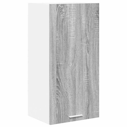 vidaXL Hanging Cabinet Grey Sonoma and White 40 x 31 x 80 cm 2