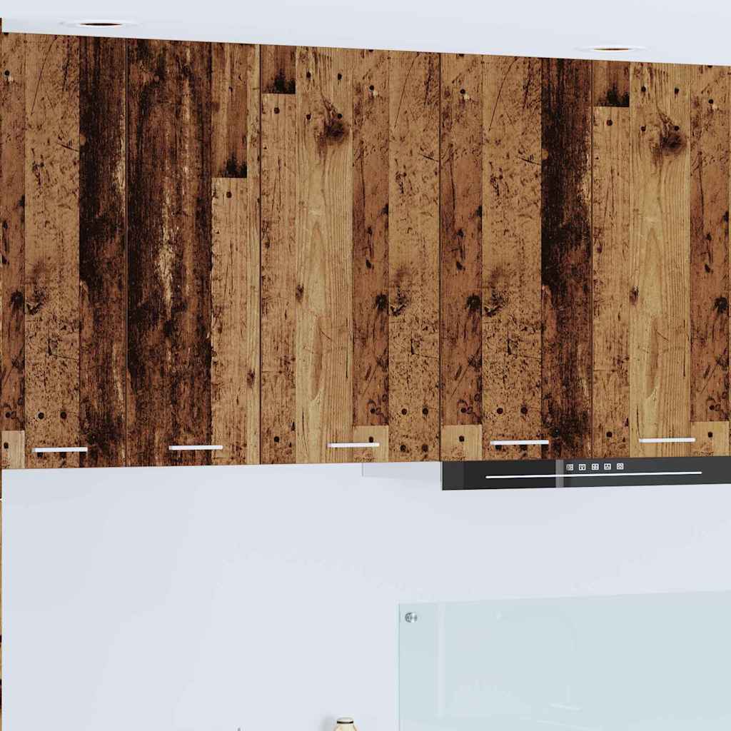 vidaXL Hanging Cabinet Old Wood and White 40 x 31 x 80 cm 1