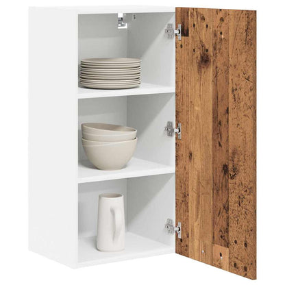 vidaXL Hanging Cabinet Old Wood and White 40 x 31 x 80 cm 3