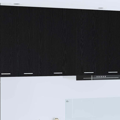 vidaXL Hanging Cabinet Black Oak and White 50 x 31 x 80 cm 1
