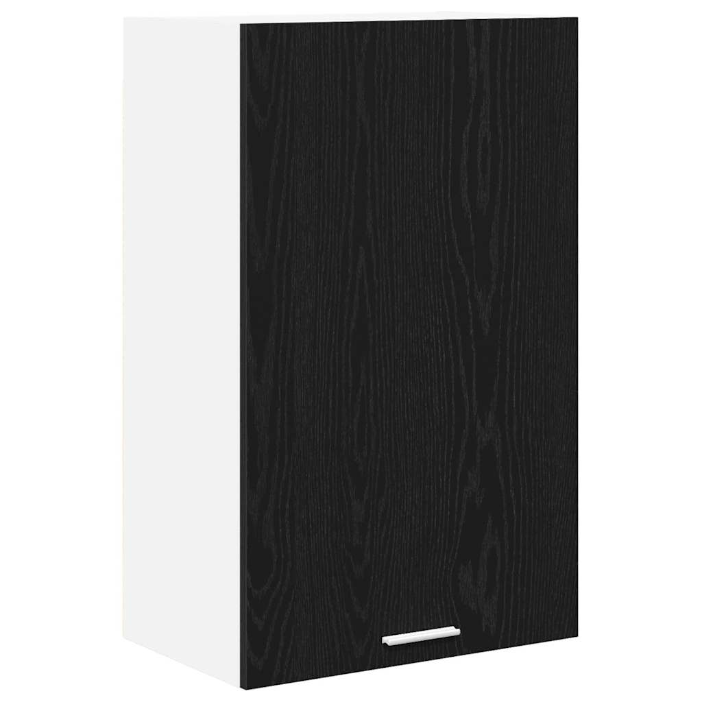 vidaXL Hanging Cabinet Black Oak and White 50 x 31 x 80 cm 2