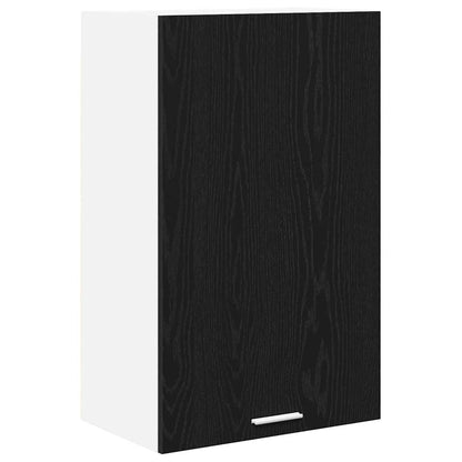 vidaXL Hanging Cabinet Black Oak and White 50 x 31 x 80 cm 2