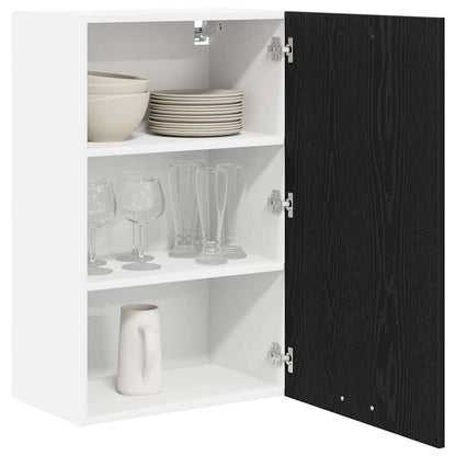 vidaXL Hanging Cabinet Black Oak and White 50 x 31 x 80 cm 3