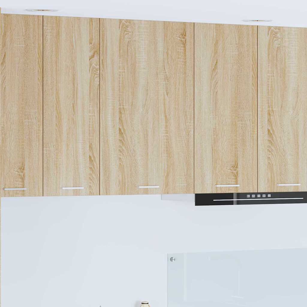 vidaXL Hanging Cabinet Sonoma Oak and White 50 x 31 x 80 cm 1