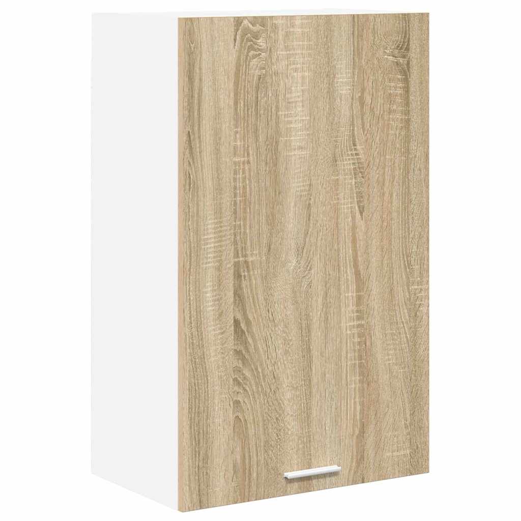 vidaXL Hanging Cabinet Sonoma Oak and White 50 x 31 x 80 cm 2