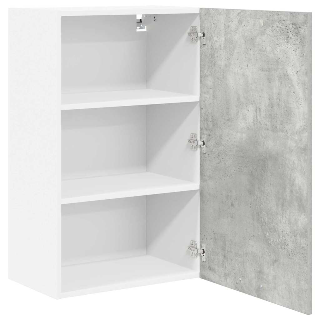 vidaXL Hanging Cabinet Concrete Grey and White 50 x 31 x 80 cm 5