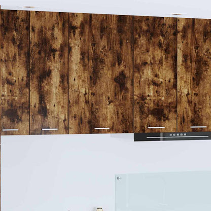vidaXL Hanging Cabinet Smoked Oak and White 50 x 31 x 80 cm 1