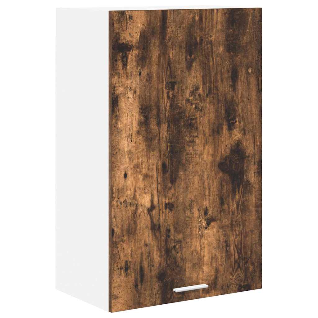 vidaXL Hanging Cabinet Smoked Oak and White 50 x 31 x 80 cm 2