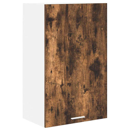 vidaXL Hanging Cabinet Smoked Oak and White 50 x 31 x 80 cm 2