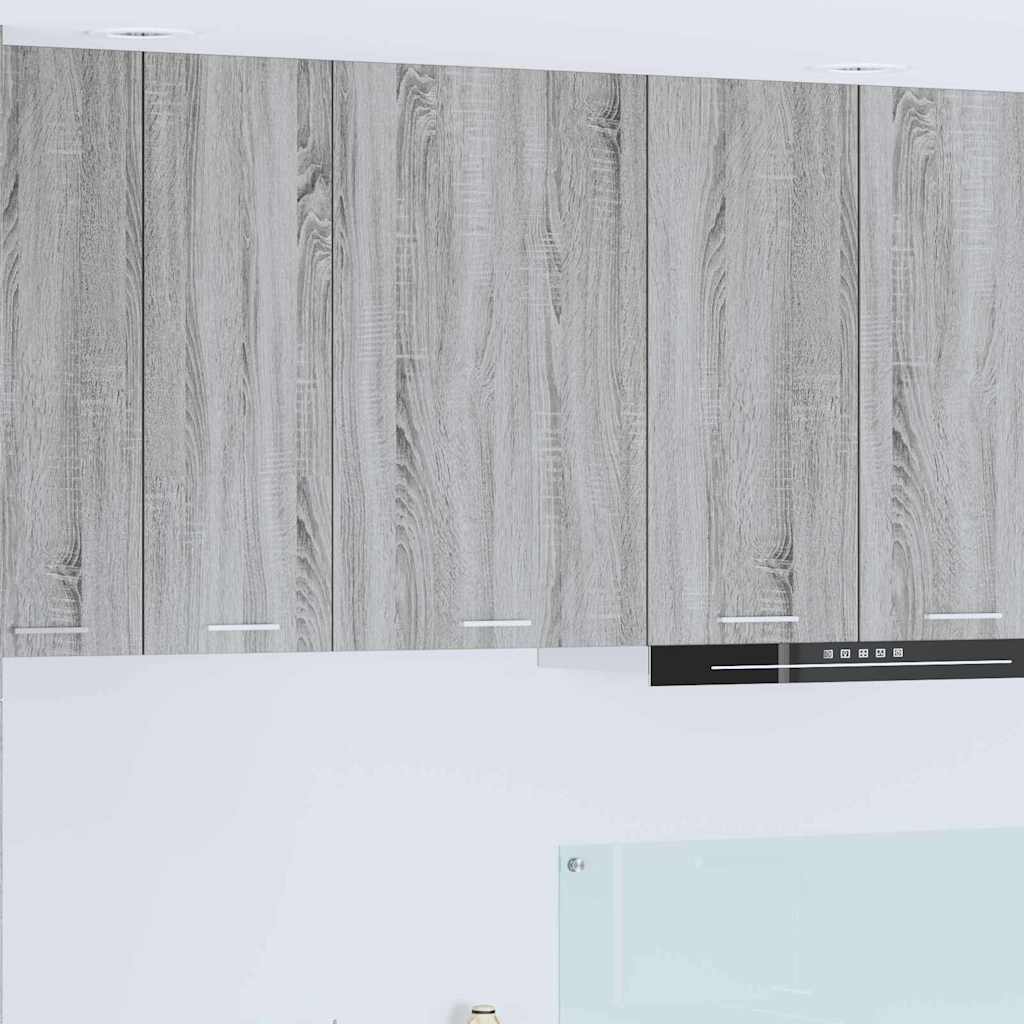 vidaXL Hanging Cabinet Grey Sonoma and White 50 x 31 x 80 cm 1