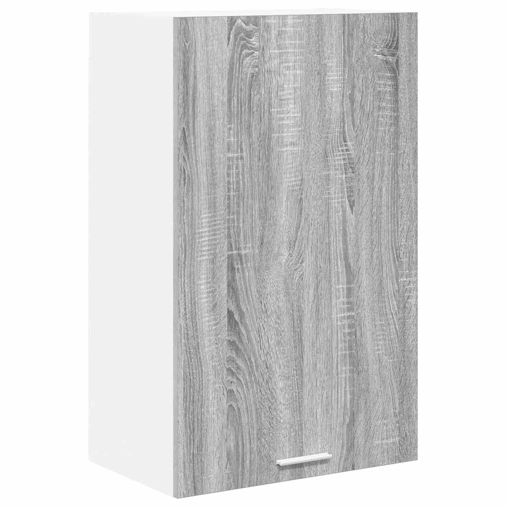 vidaXL Hanging Cabinet Grey Sonoma and White 50 x 31 x 80 cm 2