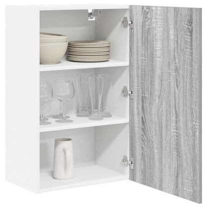 vidaXL Hanging Cabinet Grey Sonoma and White 50 x 31 x 80 cm 3
