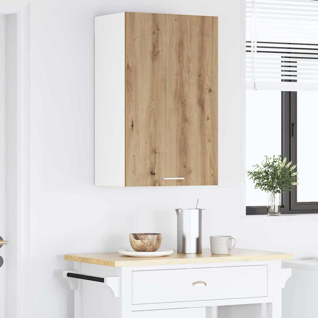vidaXL Hanging Cabinet Artisan Oak and White 50 x 31 x 80 cm 4