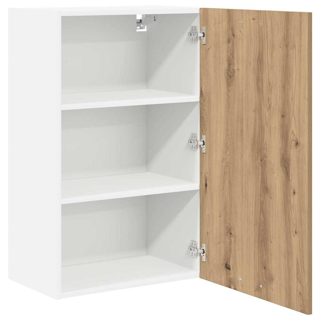 vidaXL Hanging Cabinet Artisan Oak and White 50 x 31 x 80 cm 5