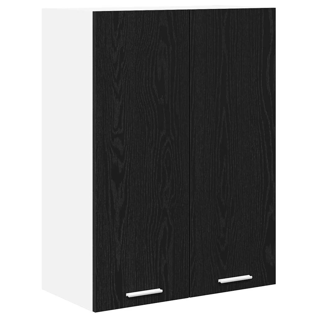 vidaXL Hanging Cabinet Black Oak 60 x 31 x 80 cm Engineered Wood 2