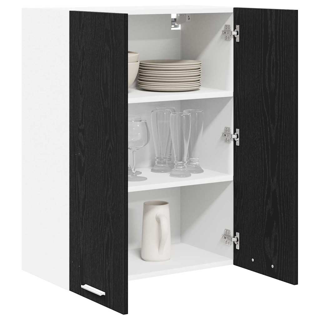 vidaXL Hanging Cabinet Black Oak 60 x 31 x 80 cm Engineered Wood 3