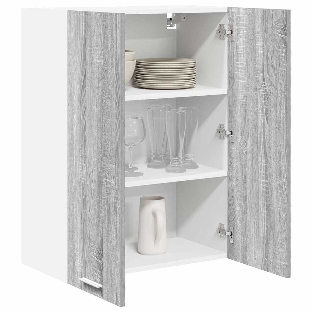 vidaXL Hanging Cabinet Grey Sonoma 60 x 31 x 80 cm Engineered Wood 3